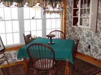 Breakfast nook Cliff Haven Farm B&B